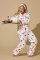 PJ Salvage Let's Get Toasty Classic Flannel Pajama Set in Ivory