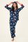 PJ Salvage Bearly Awake Classic Flannel Pajama Set in Navy
