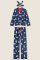 PJ Salvage Bearly Awake Classic Flannel Pajama Set in Navy