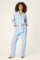 PJ Salvage Fizz The Season Classic Flannel Pajama Set in Light Sky Blue