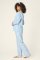 PJ Salvage Fizz The Season Classic Flannel Pajama Set in Light Sky Blue