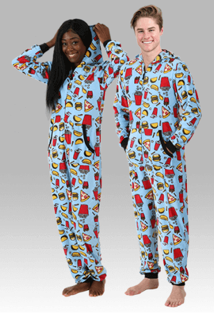 Junk food funny adult onesie