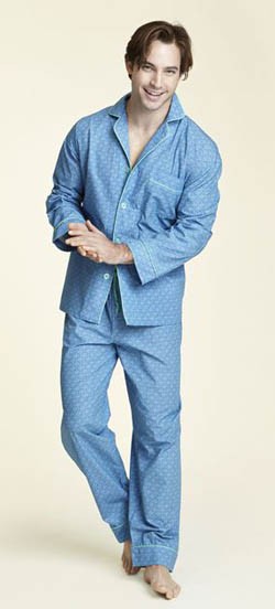 Blue Chelsea Classic Pajama Set by Bedhead