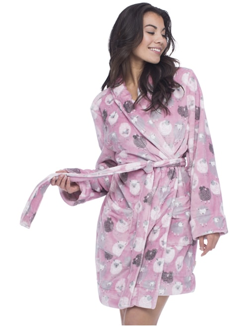 'Fluffy Black Sheep' Fleece Robe by Munki Munki