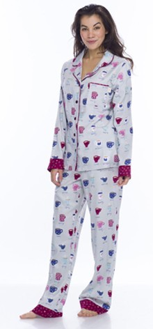 Women's "Fancy Coffee" Classic Pajama Set by Munki Munki