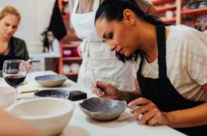 Pottery and wine