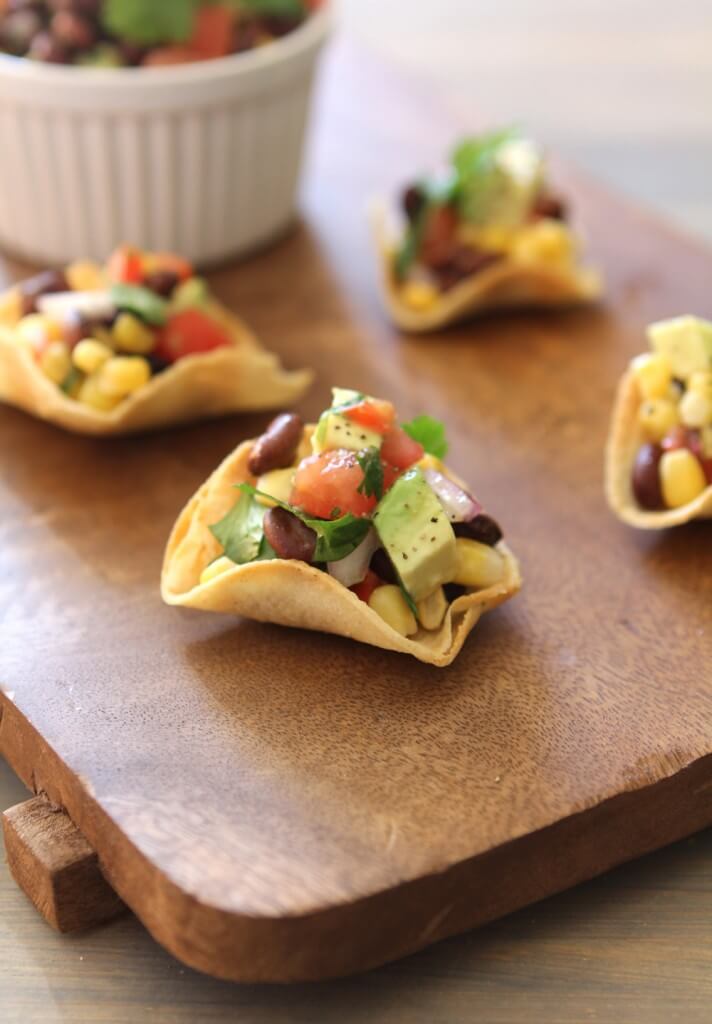 Black Bean Salad and Tortilla Chips