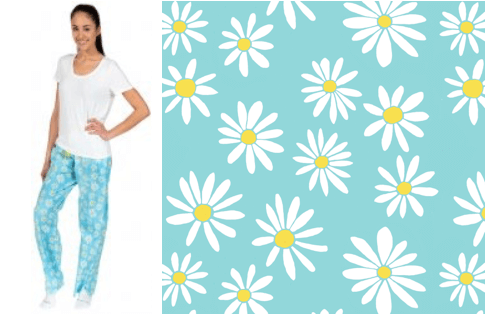 daisy pattern 100% cotton pajama pants