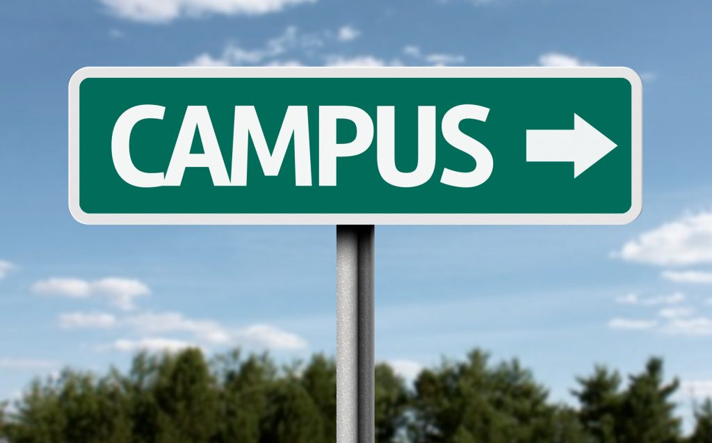 Campus creative sign