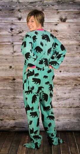 Lazy One "Timberland Bear" Footy Pajamas