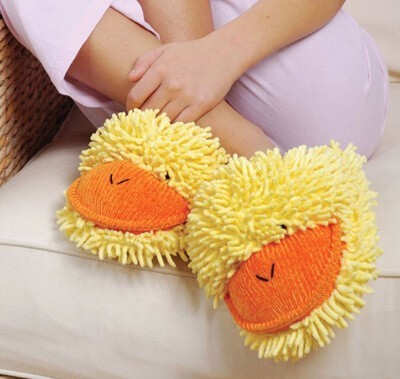 Fuzzy Duck Slippers from Aroma Home