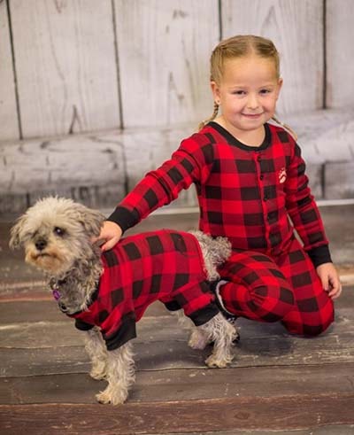 red flannel dog pajamas