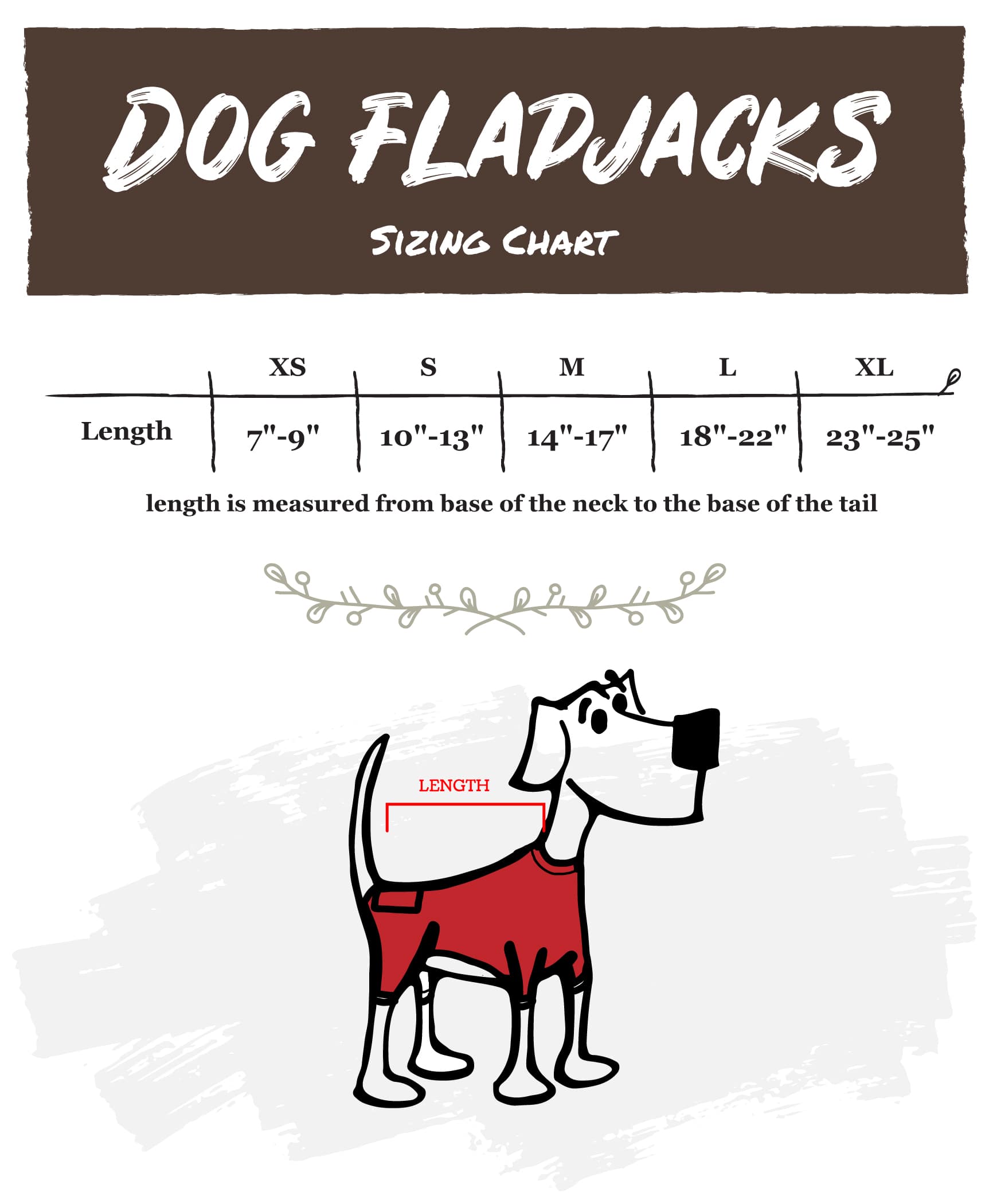 Fido Fleece Size Chart