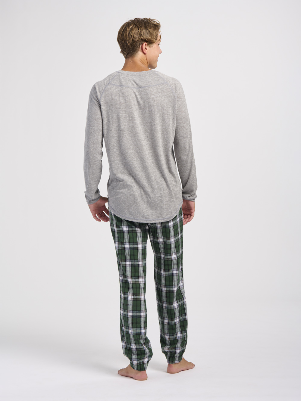 Boxercraft Men's Royal/Silver Plaid Flannel Jogger