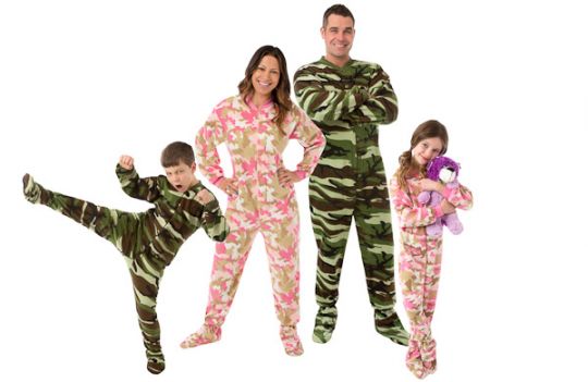 Green Camo Fleece Footed Pajamas Infant & Toddler Big Feet Pjs
