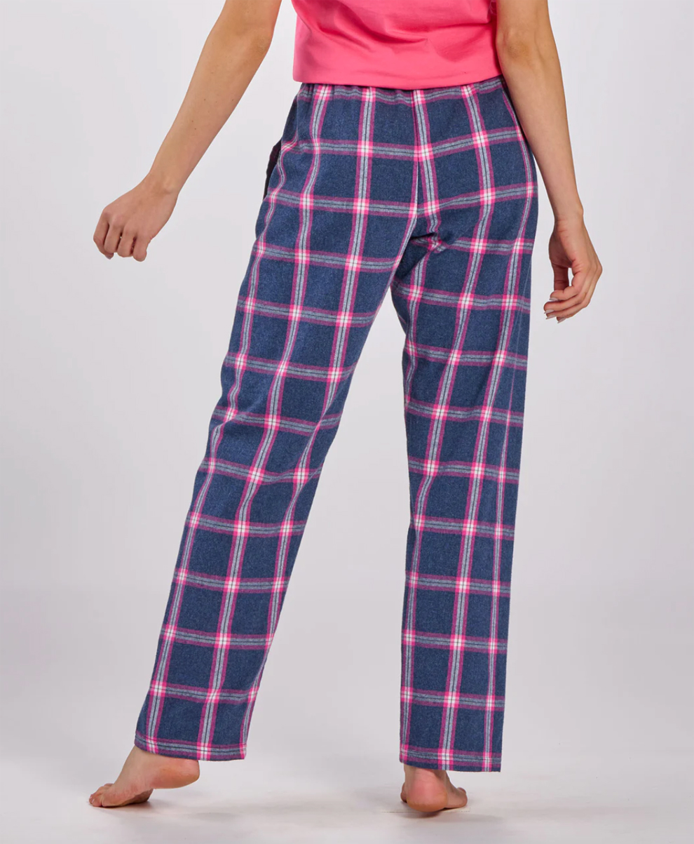 Boxercraft Women's Haley Navy/Silver Plaid Flannel Pajama Pant