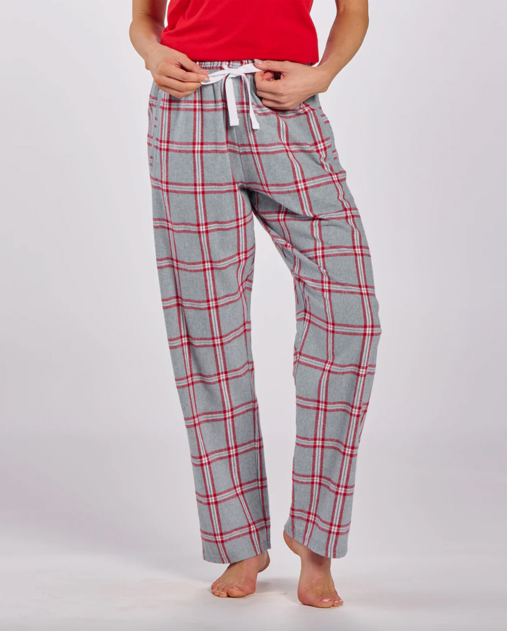 Boxercraft Women's Haley Oxford Red Tomb Plaid Flannel Pajama