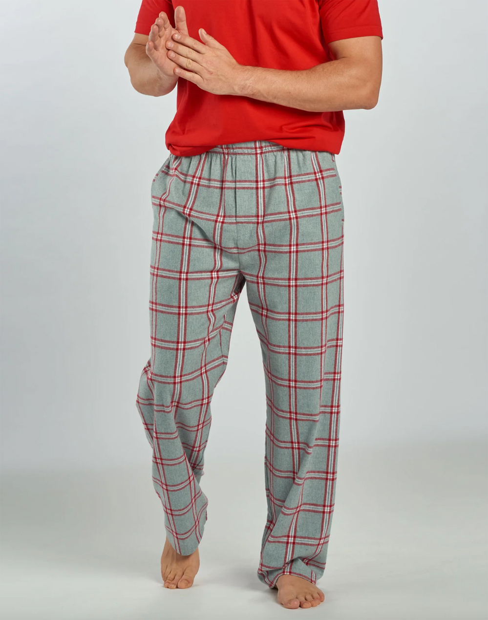 Boxercraft Men's Harley Red/Blue Plaid Flannel Pajama Pant