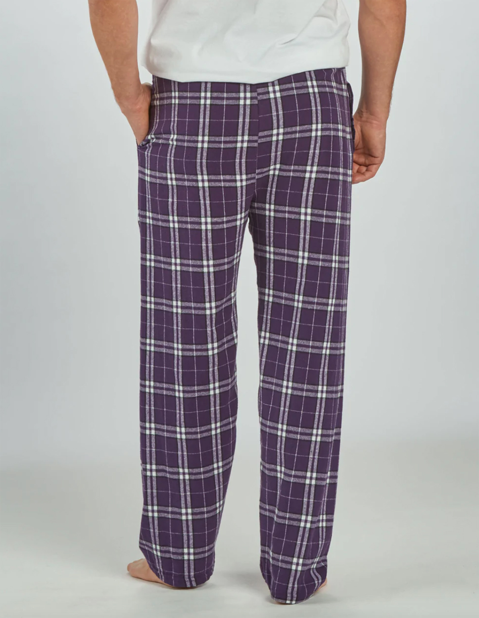 Boxercraft Men's Harley Purple/White Plaid Flannel Pajama Pant