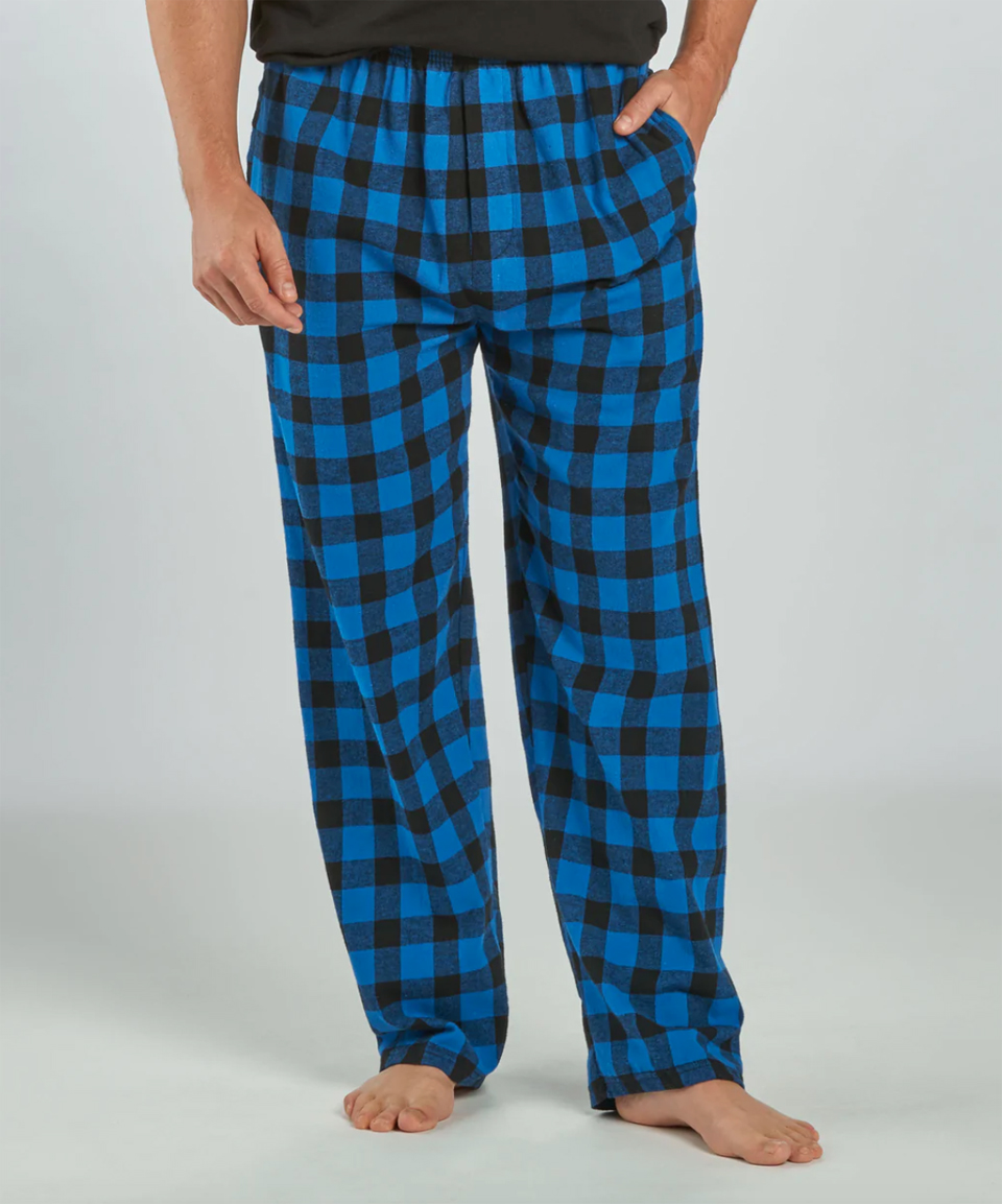 Boxercraft Men's Harley Royal/Black Buffalo Plaid Flannel Pajama Pant