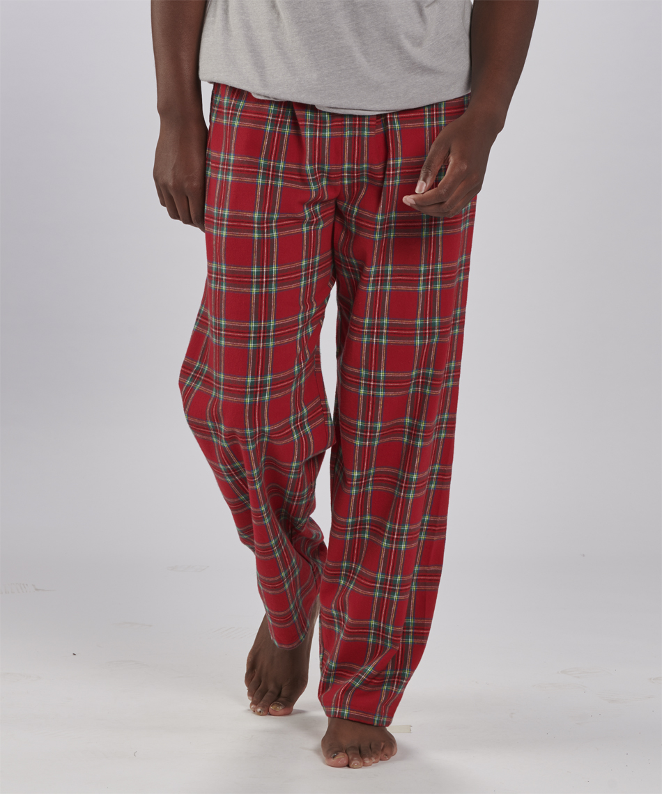 Men's Cotton Flannel Pajama Pants Plaid Jogger Lounge Pants with