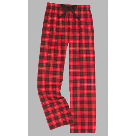 red and black tartan pants