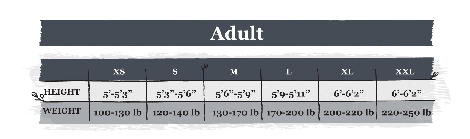 Lazy One Size Chart