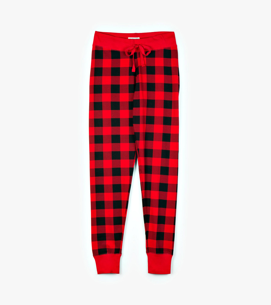 Buffalo Plaid Women's Tee and Leggings Pajama Separates - Little Blue House  US