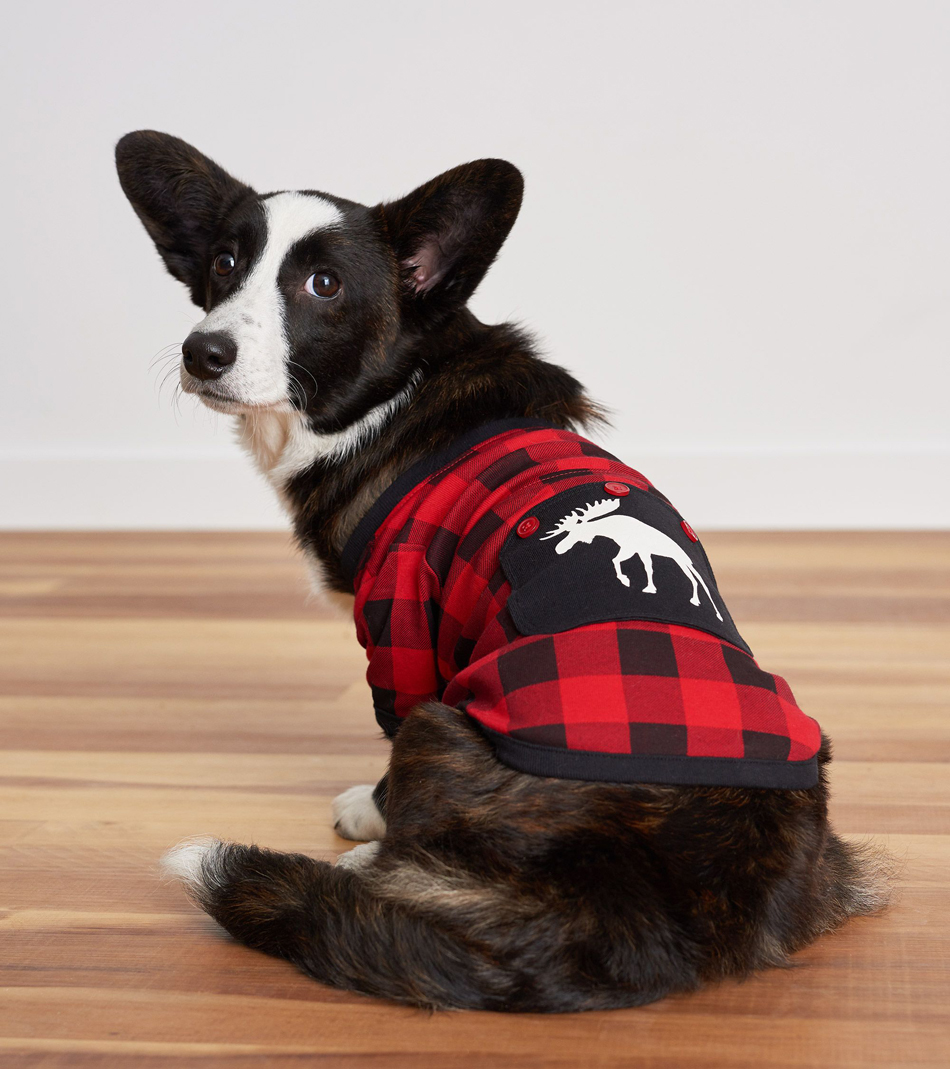 Little Blue House by Hatley Moose on Plaid Dog Pajama