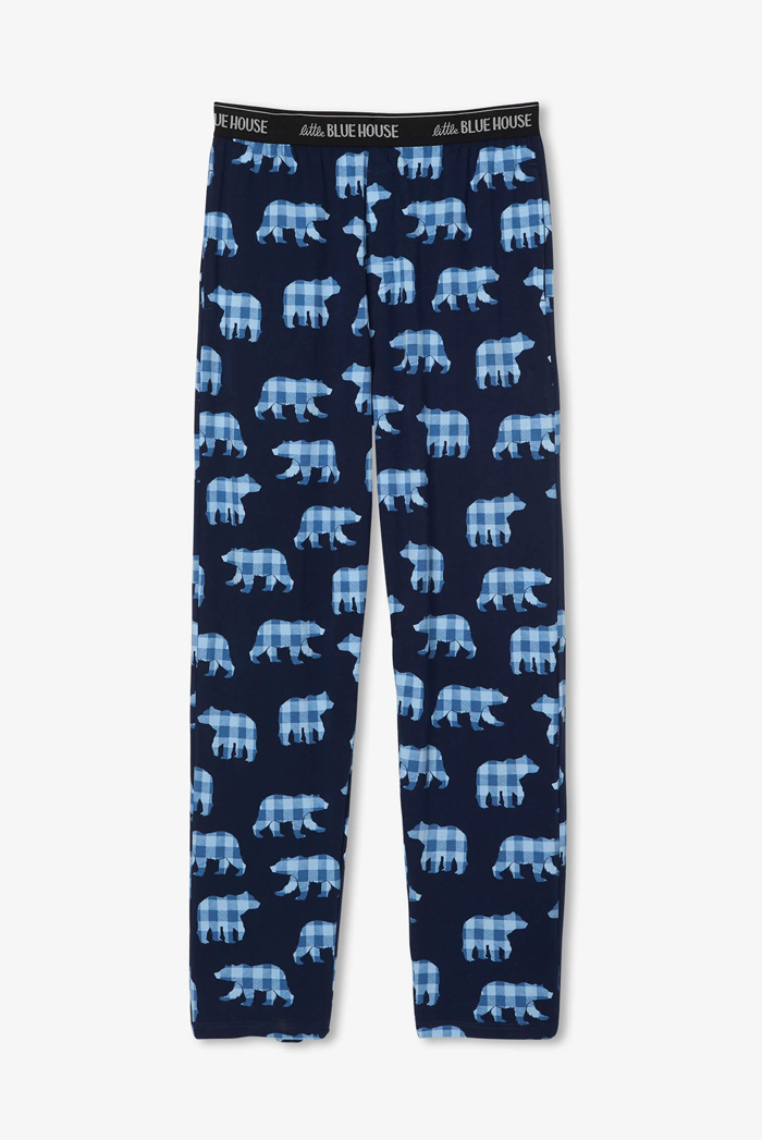 Little Blue House Men's Wild About Skiing Jersey Pajama Pants