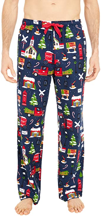 Holiday Moose on Plaid Women's Flannel Pajama Pants - Little Blue House US