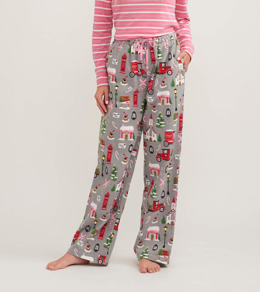 Footed Pajamas Santas Village Adult Fleece Onesie