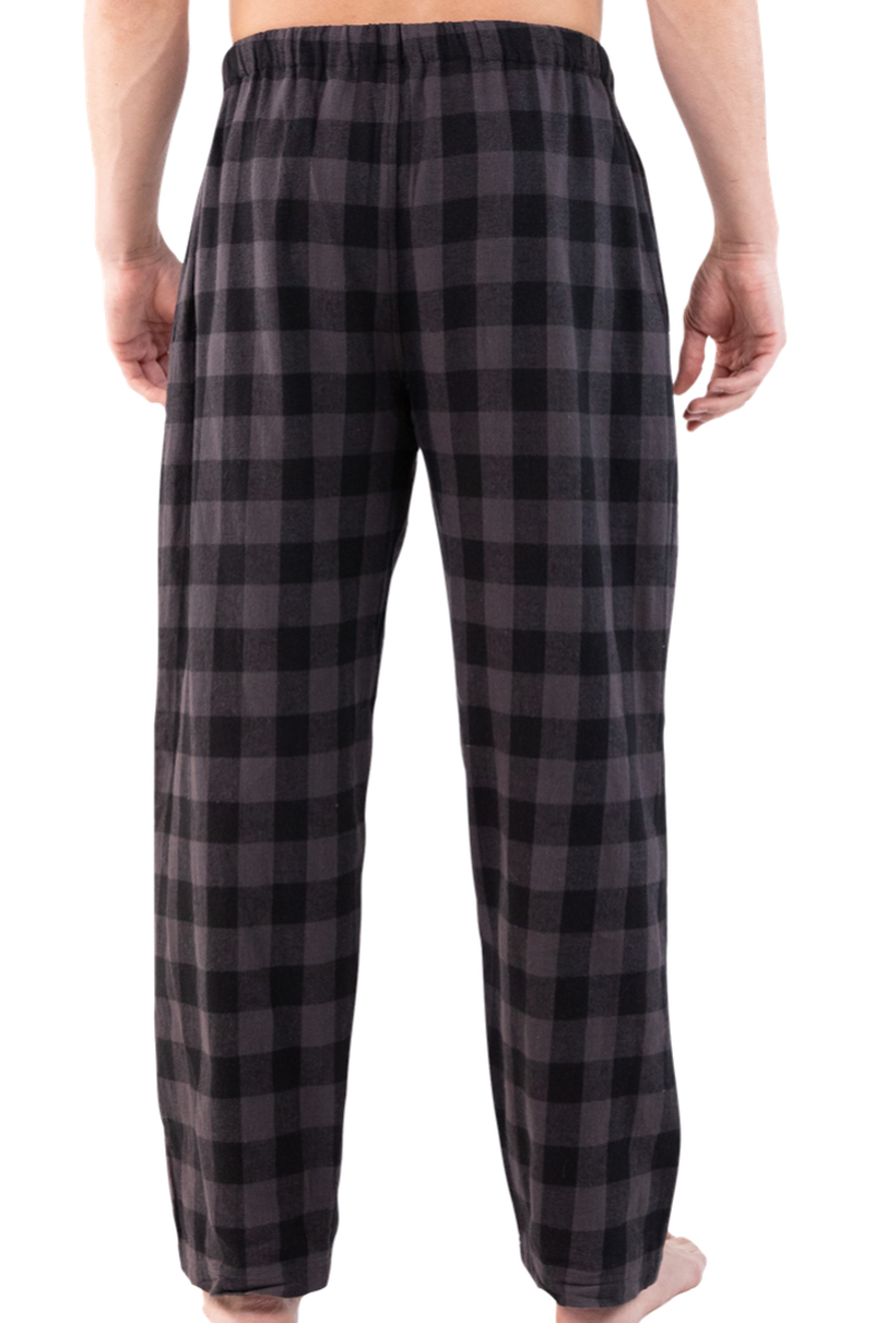 Pajama Pants for Men-Mens Flannel Plaid Lounge Bottoms with Button Fly-Plus  Size 