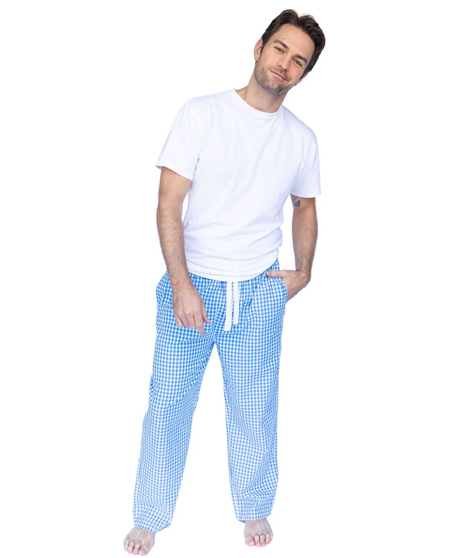 Men's Flannel Jogger Lounge Pants - LT Blue