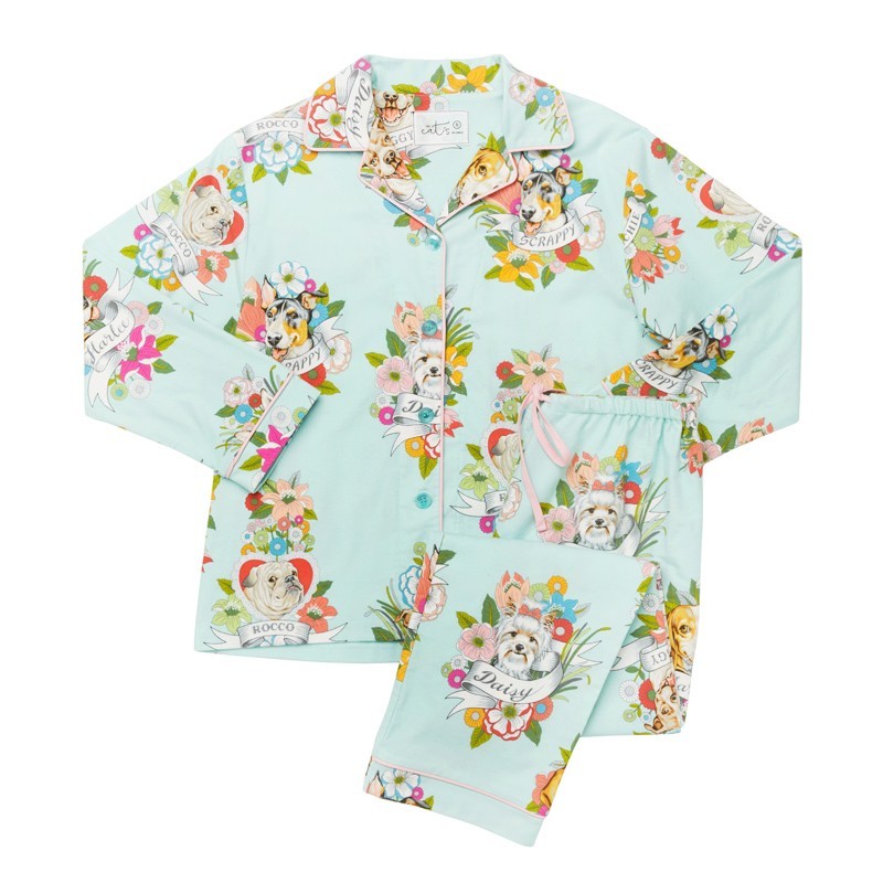 Flannel Cat Print Plus Size Pajama Set – La Cera™