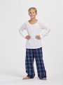 Boxercraft Kids Unisex Navy/Colmbia Plaid Poly Flannel Lounge Pant