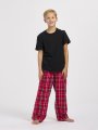 Boxercraft kids Unisex Red/White Plaid Poly Flannel Lounge Pant