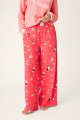 PJ Salvage Dogs Who Brunch Flannel Pajama Pant in Dark Coral