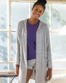 Boxercraft Women's Cuddle Oxford Heather Hooded Cardigan