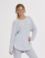 Boxercraft Women's Cuddle Oversized Crew Top in Sky Blue Heather