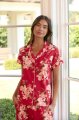 The Cat's Pajamas Women's Fete Florale Pima Knit Cotton Capri Pajama Set