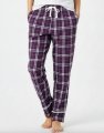 Boxercraft Girls Purple/White Cuffed Poly Flannel Plaid Lounge Pant