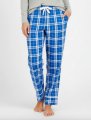 Boxercraft Girls Royal/Silver Cuffed Poly Flannel Lounge Pant