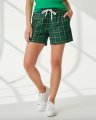 Boxercraft Adult Green/White Varsity Unisex Flannel Plaid Oversized Lounge Short