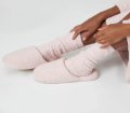 Kashwére Ribbed Heathered Blush/White Lounge Socks