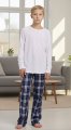 Boxercraft kids Unisex Navy/Silver Plaid Poly Flannel Lounge Pant