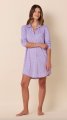 The Cat's Pajamas Women's Confetti Dot Pima Knit Cotton Classic Nightshirt in Lilac