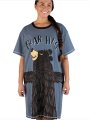 Lazy One Bear Hug Cotton Nightshirt in Tapestry Blue