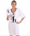 Emerson Street "I'll Drink No Wine Until It's in My Glass!" Cotton Nightshirt in a Bag