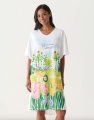 Little Blue House by Hatley Perennial Optimist Cotton Sleepshirt in White
